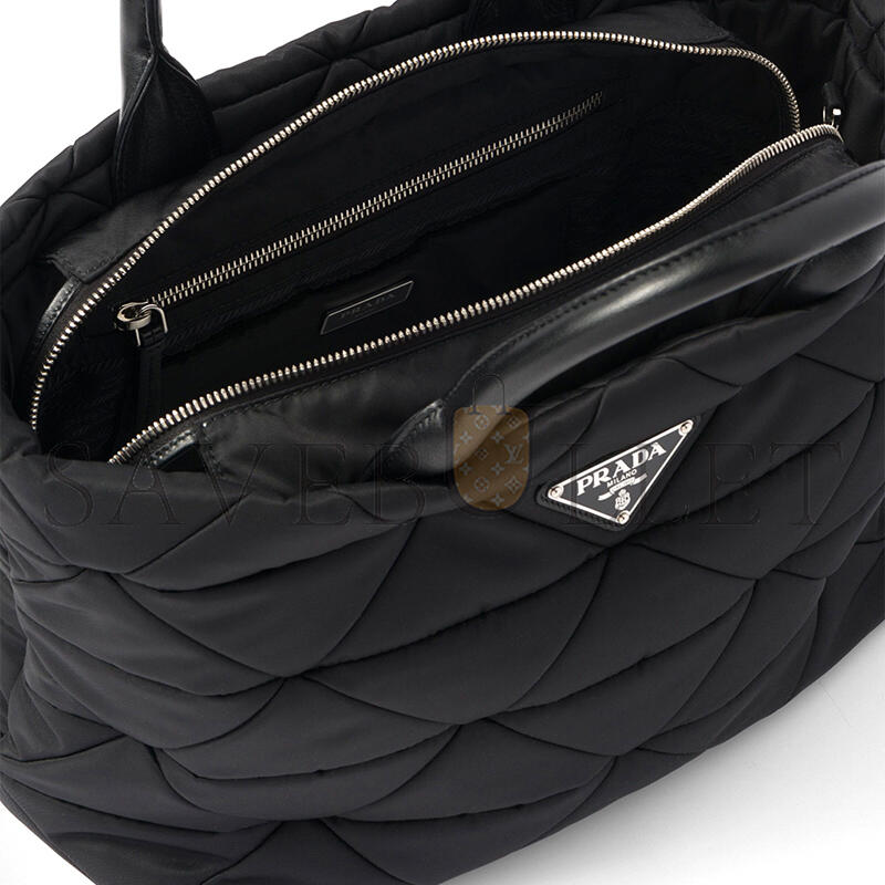Pra*a padded re-nylon tote bag 1bg435 (33*23*16cm)